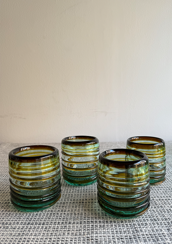 Stripes Thick Glass x 4 - Pistilo & Gracia