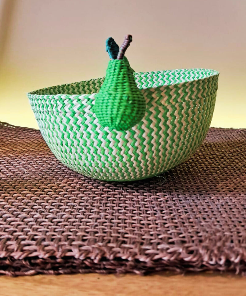 Cazuela / Panera tejida frutas