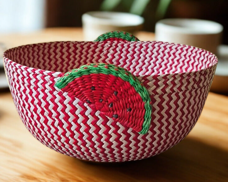 Cazuela / Panera tejida frutas