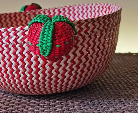 Cazuela / Panera tejida frutas